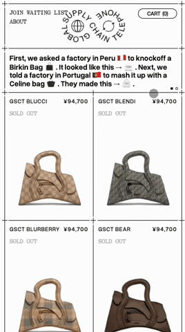 GSCT | Global Supply Chain Telephone Handbag