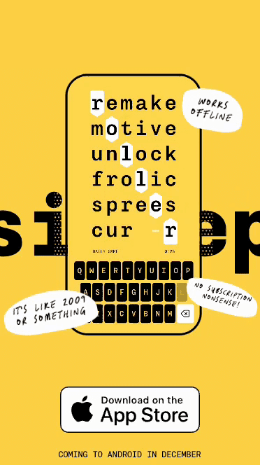 Sixtep – A simple word game.
