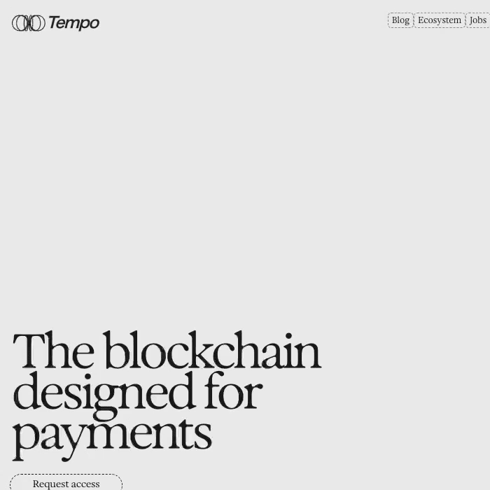Tempo: the blockchain designed for payments