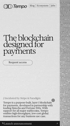 Tempo: the blockchain designed for payments