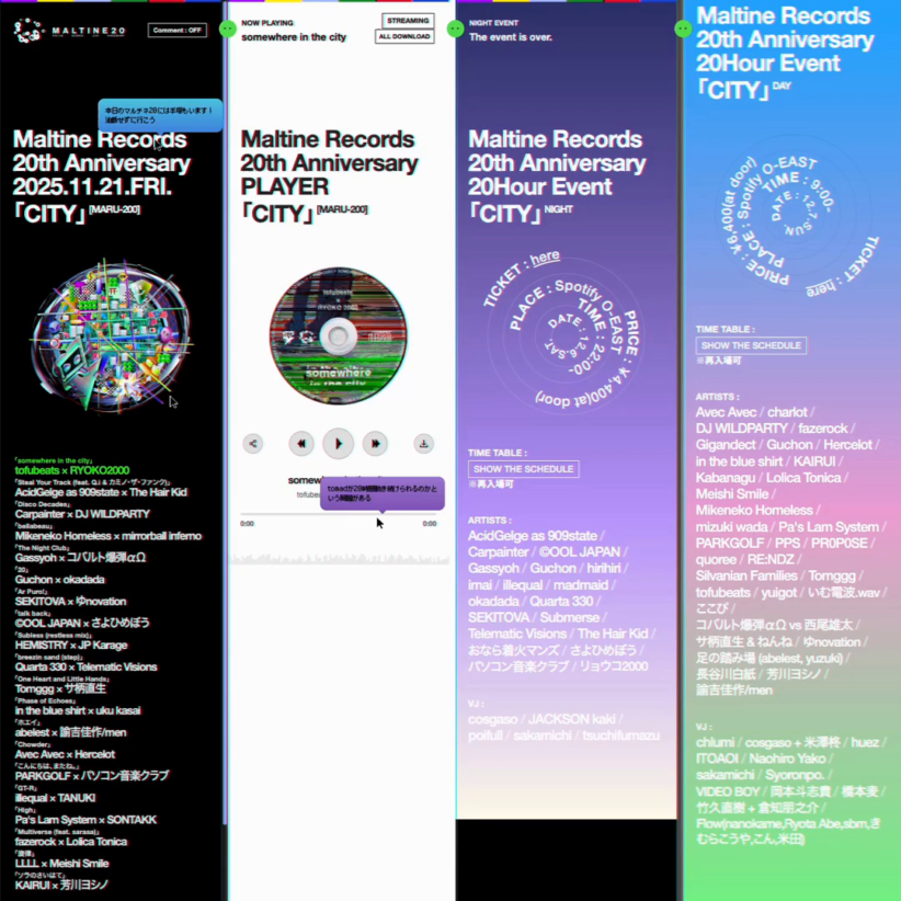 Maltine Records 20th Anniversary 「CITY」
