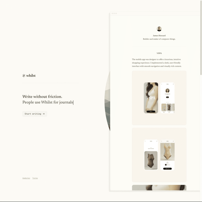 Whilst – A space for writing on the web.